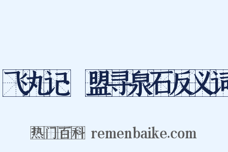 飞丸记·盟寻泉石反义词是什么意思的图片